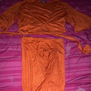 Two piece skirt set , size small